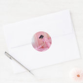 De kunst van het roze cadeauverpakking ronde sticker (Envelop)