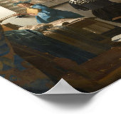 De kunst van het schilderen - Johannes Vermeer Poster (Hoek)