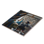 De kunst van het schilderen, Johannes Vermeer Tegeltje (Zijkant)