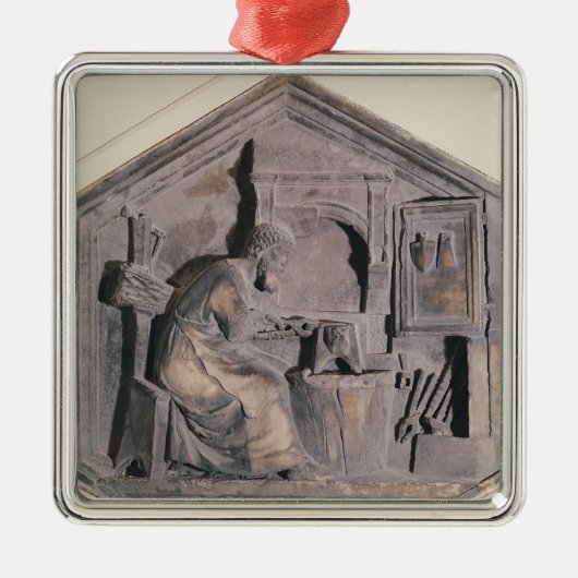 De kunst van het smeden, hexagonale decoratieve metalen ornament (Voorkant)