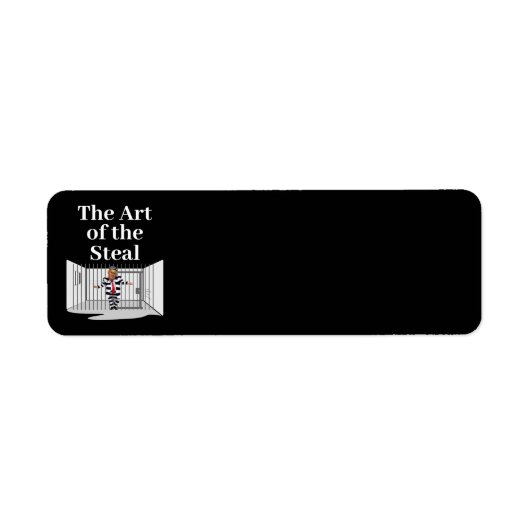 De kunst van het stelen Trump Return Address Label (Voorkant)