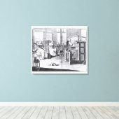 De kunst van het stoppen-Lijst-werk-breien Canvas Afdruk (Insitu (Houten vloer))