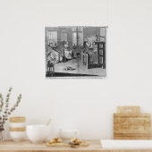 De kunst van het stoppen-Lijst-werk-breien Poster (Keuken)