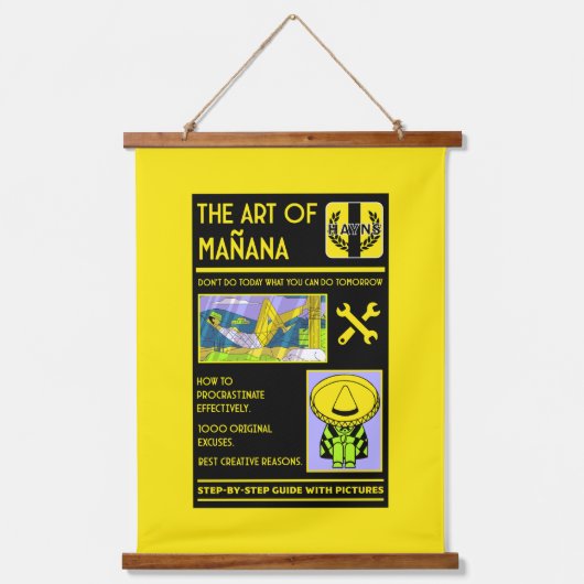 De kunst van het uitstellen - Mañana Hangend Wandkleed (Voorkant)
