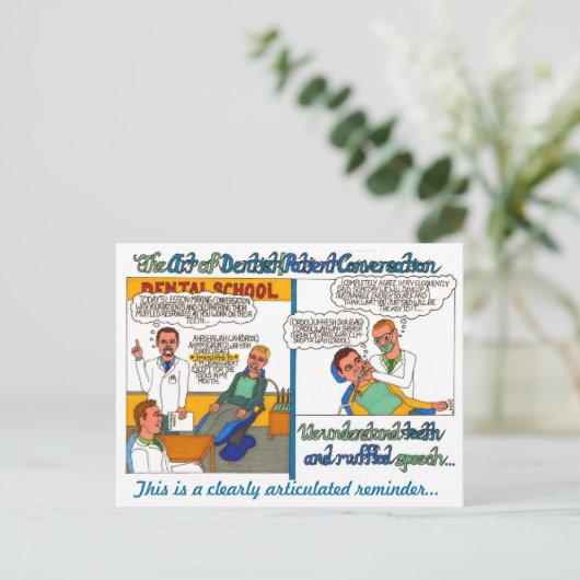 De kunst van het verhaal van de patiënt en het deb briefkaart (Staand voorkant)