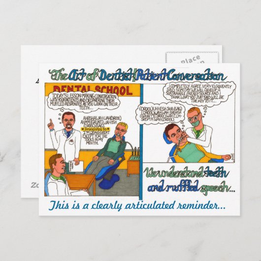 De kunst van het verhaal van de patiënt en het deb briefkaart (Voorkant / Achterkant)