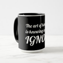 De kunst van het weten is weten wat te om jumbo te