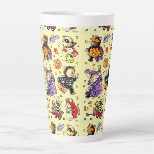 De Kunst van Latte: Een Kopje Geluk" Latte Mok (Voorkant)