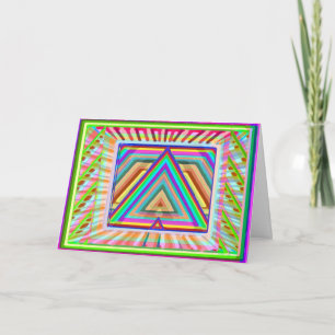De Kunst van Mandala van de driehoek - Feestdagen Kaart