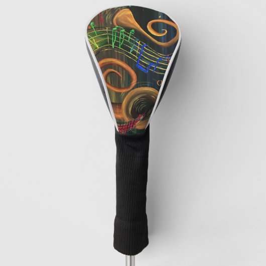 De KUNST van Muziek Golfheadcover (Voorkant)