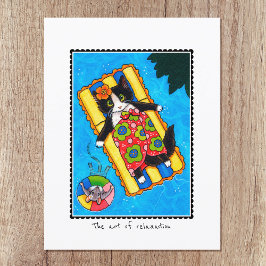 'De kunst van ontspanning' Cat & Mouse Custom Briefkaart