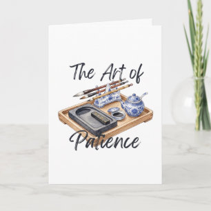 De Kunst van Patience Kalligrafie Illustratie Kaart