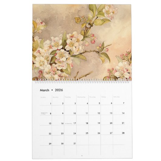 De kunst van Paul de Longpré Kalender (Mar 2026)