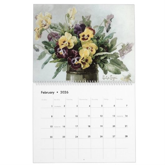 De kunst van Paul de Longpré Kalender (Feb 2026)