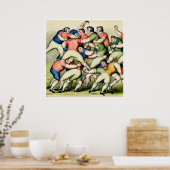 De kunst van Rugby - afdrukken Poster (Keuken)