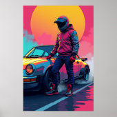 De Kunst van Snelheid: Pop Street Racer Poster (Voorkant)