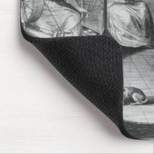 De kunst van stoppen-Lijst-werk-eten Muismat (Hoek)