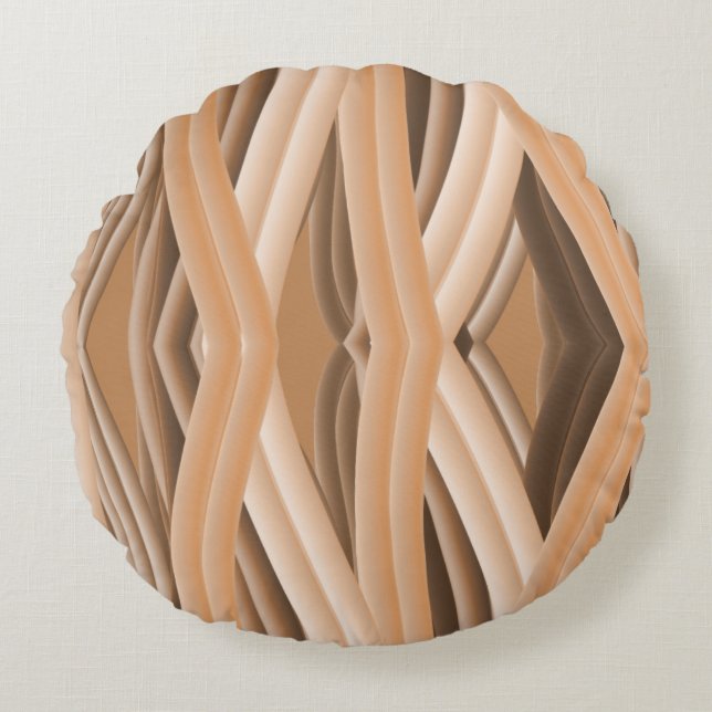 De kunst van Tangled Flow Rond Kussen (Voorkant)