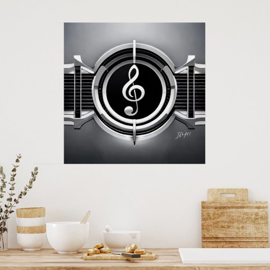 De kunst van Treble Poster (Keuken)