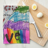 De kunst van uw kind afgedrukt op een theedoek (Quarter Fold)