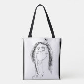 De kunst van uw kind op een custom boodschappentas tote bag (Achterkant)