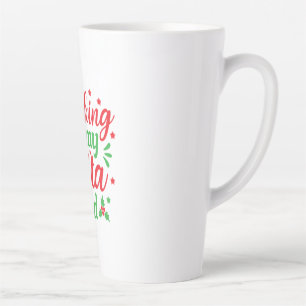De kunst van Xmas die Mijn Santa Bod werkt Latte Mok