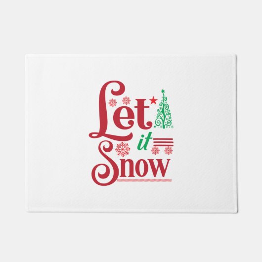 De kunst van Xmas laat sneeuw Deurmat (Voorkant)