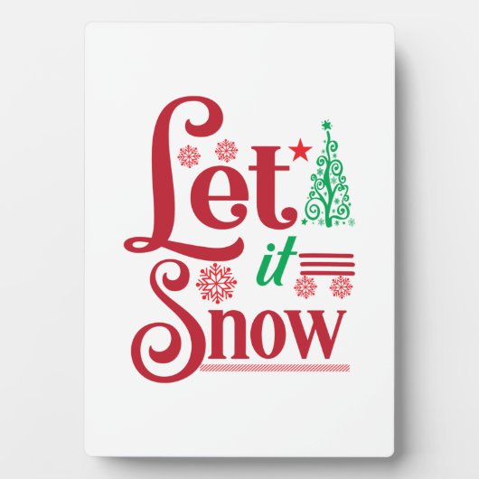 De kunst van Xmas laat sneeuw Fotoplaat (voorkant)
