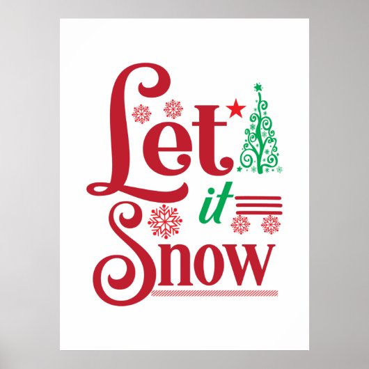 De kunst van Xmas laat sneeuw Poster (Voorkant)