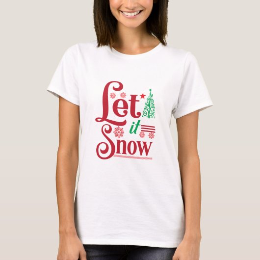 De kunst van Xmas laat sneeuw T-shirt (Voorkant)