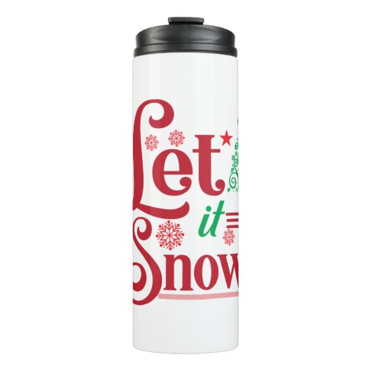 De kunst van Xmas laat sneeuw Thermosbeker (Voorkant)