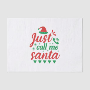 De kunst van Xmas noemt me enkel Kerstman Tissuepapier
