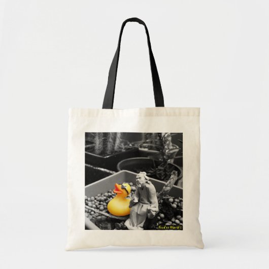 "De kunst van Zen" Rubber Duck Canvas tas (Voorkant)