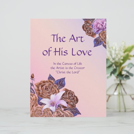 De kunst van zijn liefde gepersonaliseerd Briefpap (Staand voorkant)