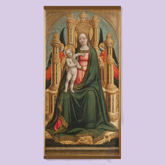 De kunstbadhanddoek "Maagd en Kind" Badhanddoek (Badhanddoek)