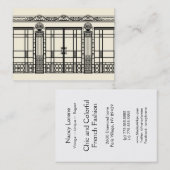 DE KUNSTBESTANDDELEN VAN AUDREY: ELEGANT BLACK & C VISITEKAARTJE (Voorkant / Achterkant)