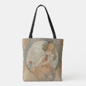 De Kunsten 3 van Alphonse Mucha Tote Bag (Achterkant)