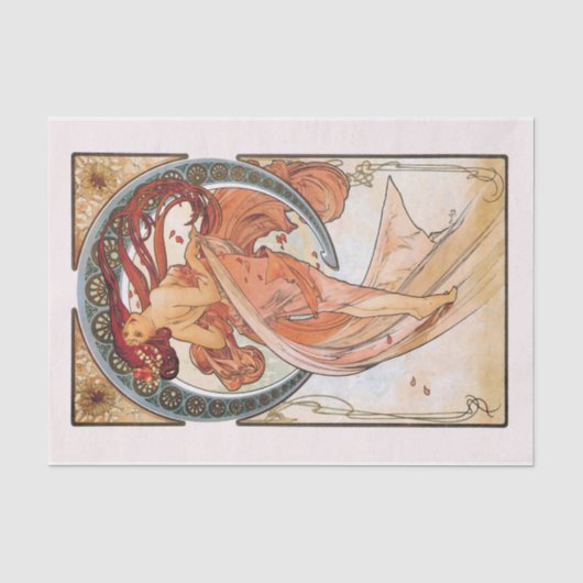 De kunsten dansen van Alphonse Mucha Tissuepapier (Voorkant)