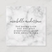 De kunstenaar Elegant Kiss Marble uit het hedendaa Vierkante Visitekaartje (Achterkant)