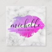 De kunstenaar Elegant Kiss Marble uit het hedendaa Vierkante Visitekaartje (Voorkant)