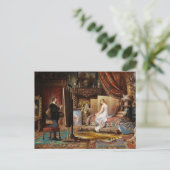 De kunstenaar en zijn model | Carl Schweninger, Jr Briefkaart (Staand voorkant)