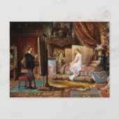 De kunstenaar en zijn model | Carl Schweninger, Jr Briefkaart (Voorkant)