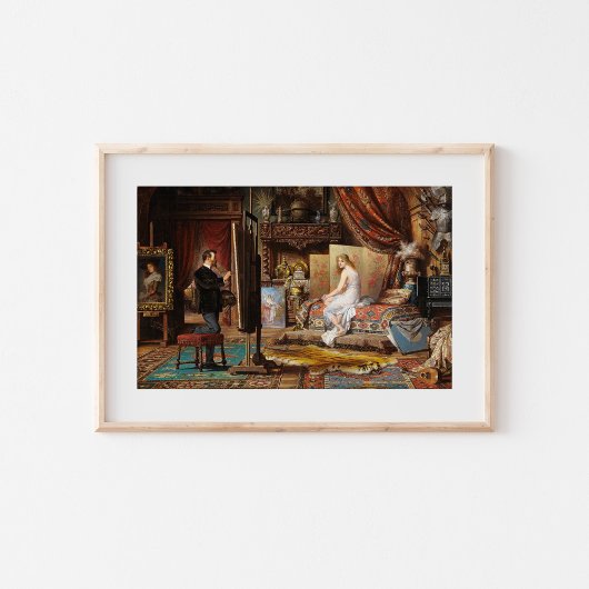 De kunstenaar en zijn model | Carl Schweninger, Jr Poster