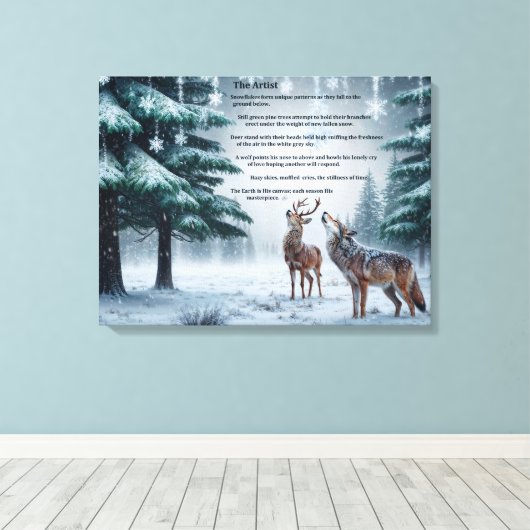 De kunstenaar gedicht Canvas Print (Insitu (Houten vloer))