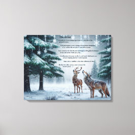 De kunstenaar gedicht Canvas Print