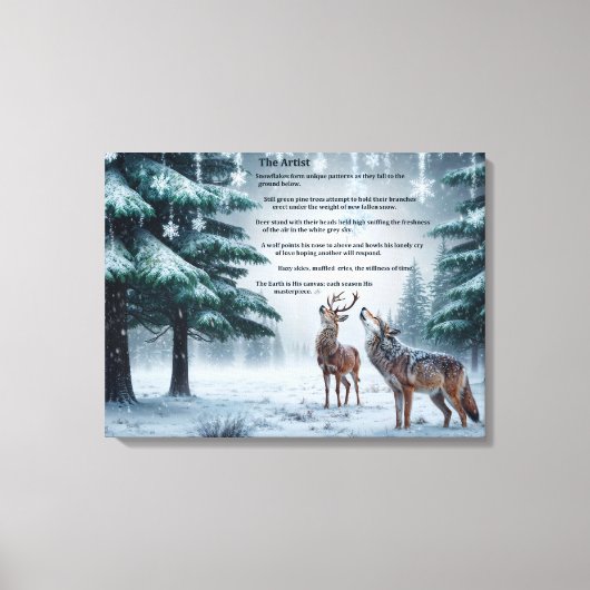 De kunstenaar gedicht Canvas Print (Voorkant)