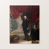 De kunstenaar in zijn museum legpuzzel (Verticaal)