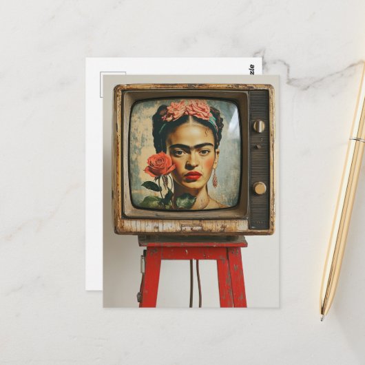 De Kunstenaar op een TV Briefkaart (Voorkant / Achterkant in situ)