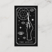 De kunstenaar Tarot Visitekaartje (Voorkant)