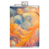 De kunstenaar van de hemel heupfles (Voorkant)